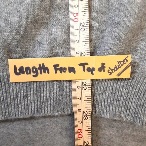 Vintage Chandler Hill 100% Cashmere Sweater Size SMALL Long Sleeve Gray Pullover - Picture 4 of 7